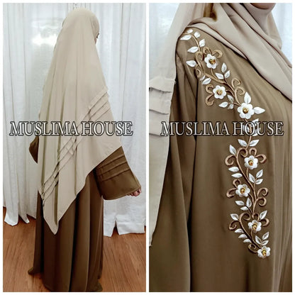 عباية كلوش بثوب crepe de soie