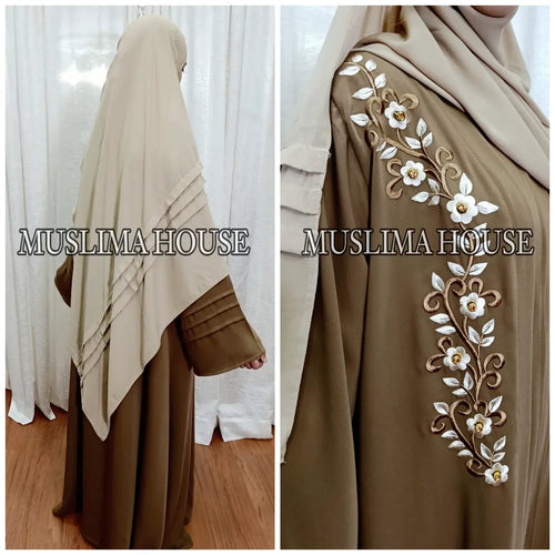 عباية كلوش بثوب crepe de soie