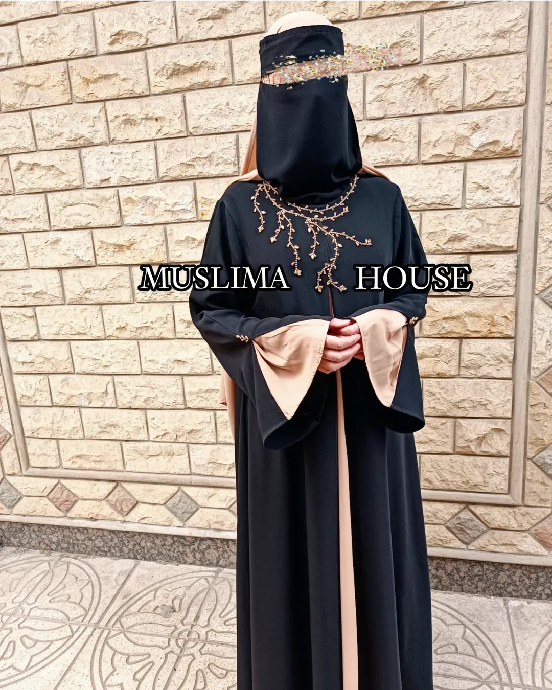 فستان العيد crepe de soie+شال كريب جورجيت